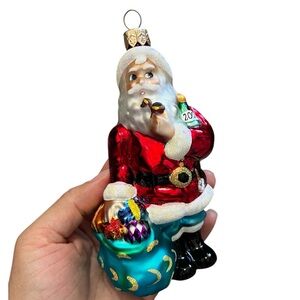 Christopher Radko "No Time Like The Present" 2000 Santa Claus Christmas Ornament